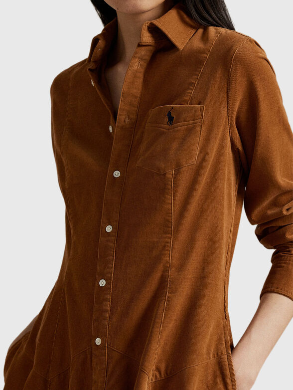 Cotton corduroy shirtdress - 3