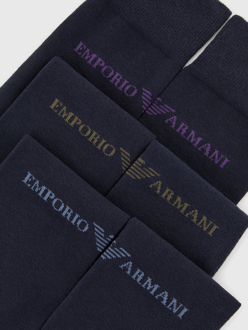 Set of three pairs of socks with logo - 3