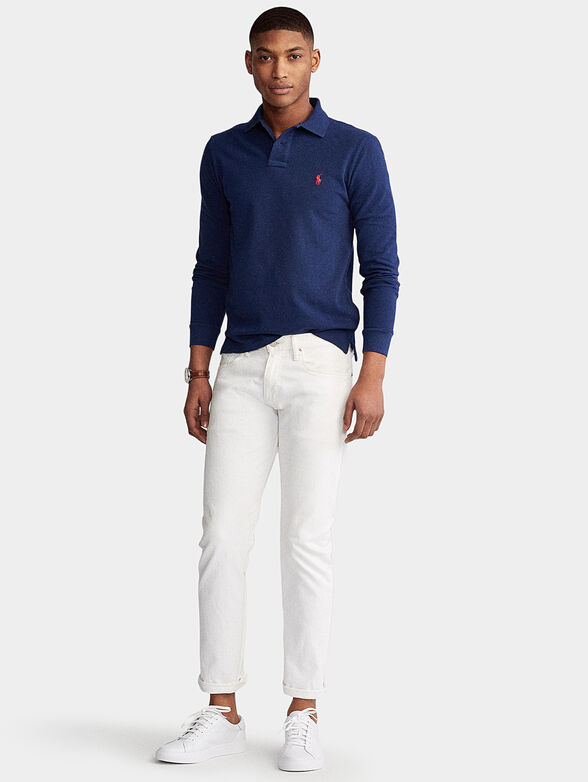 Long sleeve Polo shirt with contrast logo - 2