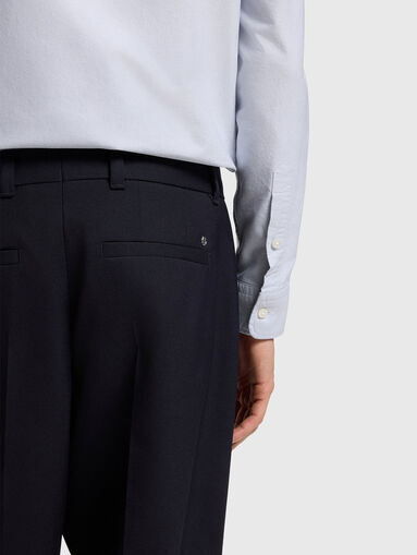 Cotton Oxford shirt with logo embroidery - 5