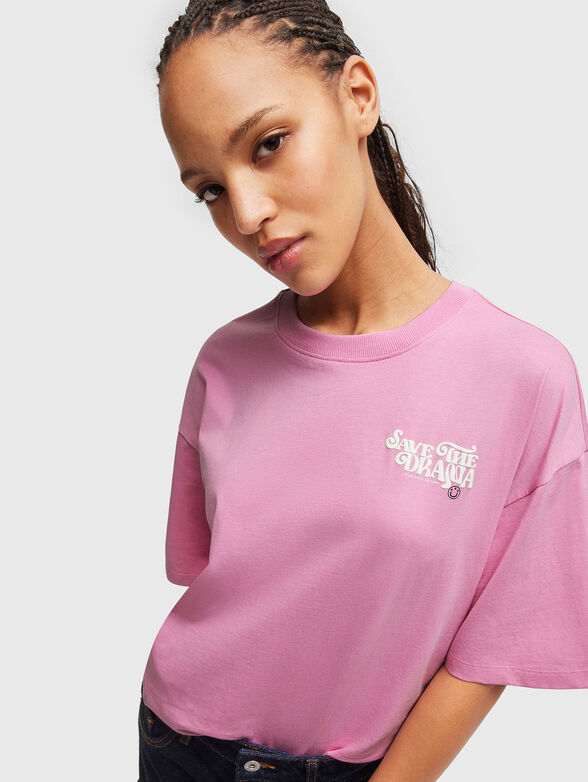 Oversized printed cotton T-shirt - 4