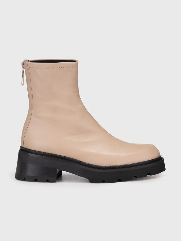 ALISTER leather boots with contrast sole - 1