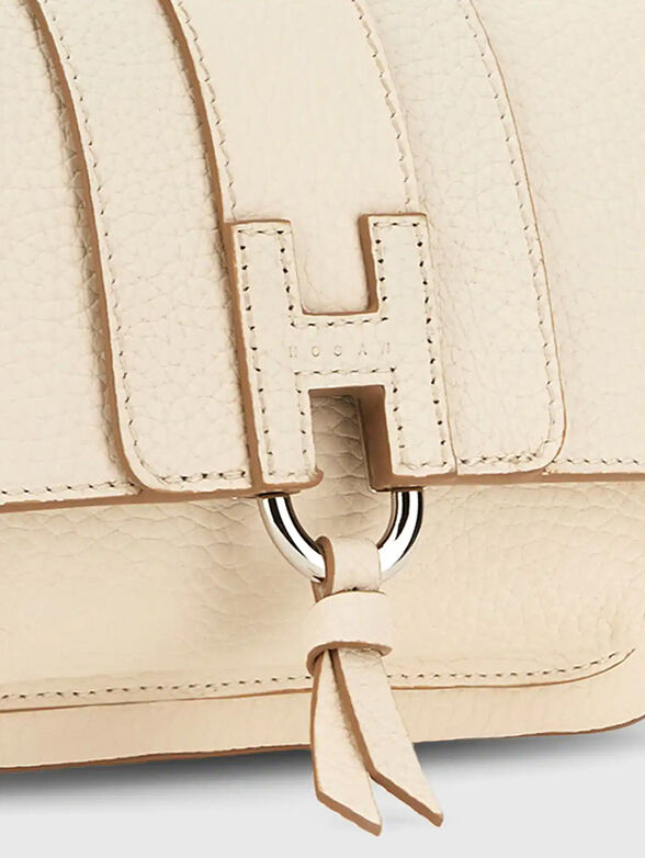 Genuine leather bag with a flap - 5