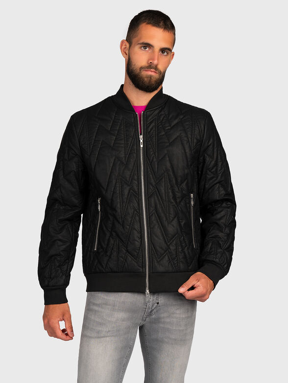 Black jacket with logo detail - 1