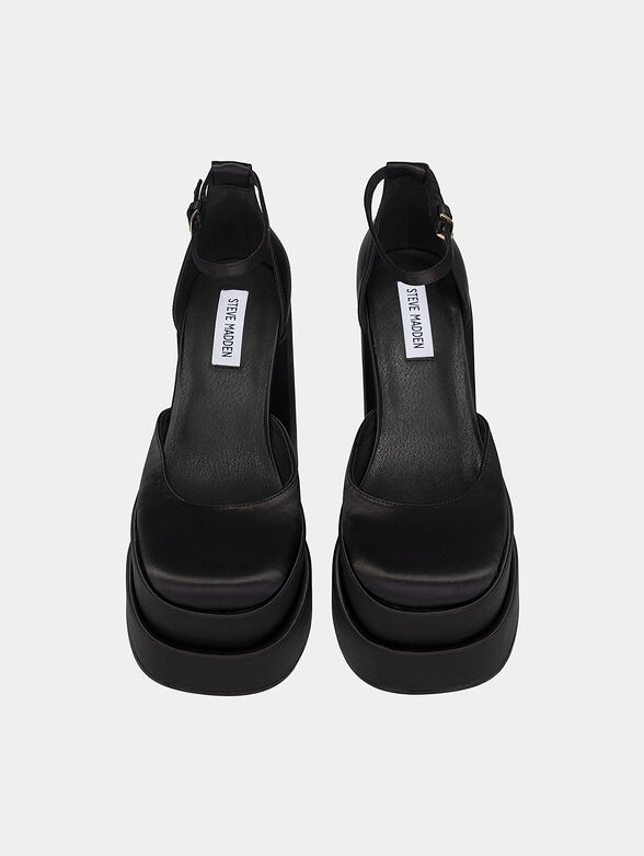 CHARLIZE black satin sandals - 5