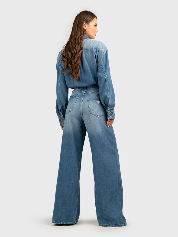 KINSLEY denim jumpsuit with worn effect - 2