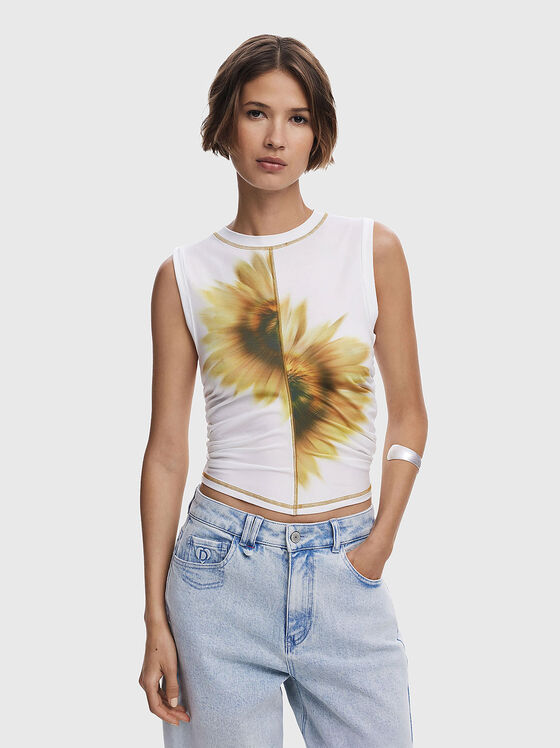 Top with floral print - 1