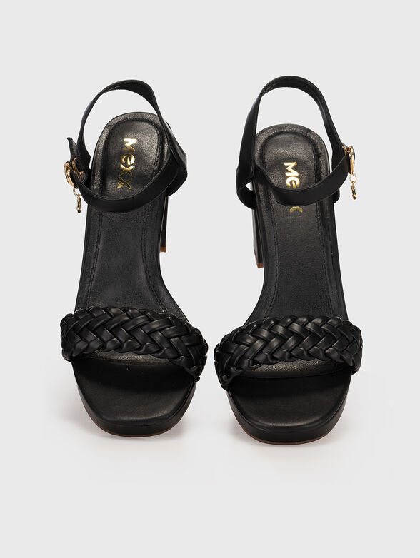 LEWY black heeled sandals  - 6