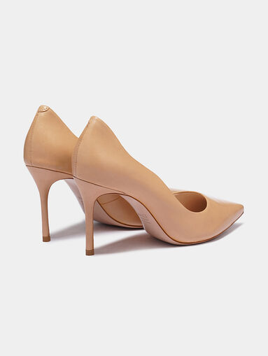 Beige shoes with sharp toe - 3