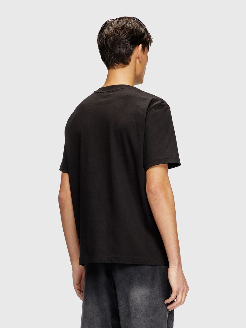 T-ADJUST-BIGOVAL black cotton t-shirt with logo  - 3