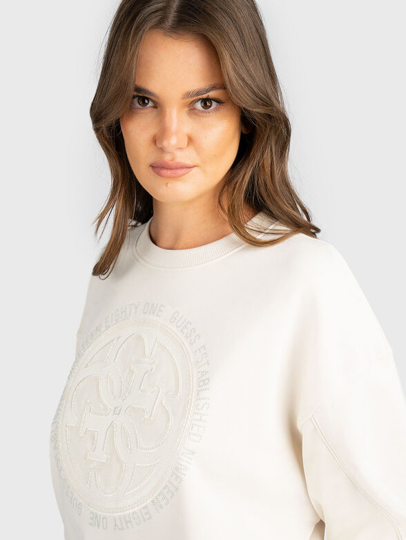 Cotton sweatshirt with accent logo - 4