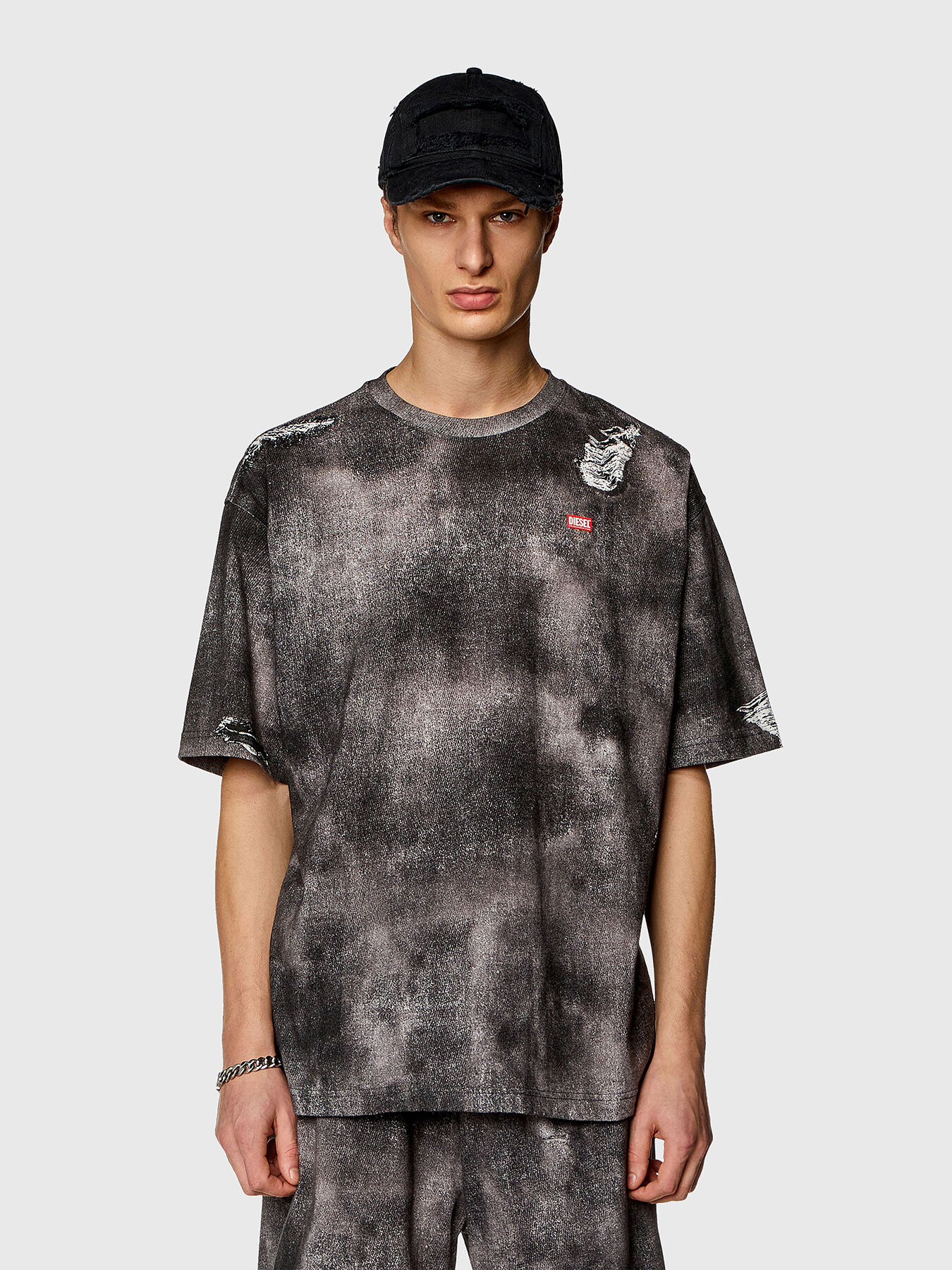 【DIESEL】T-Wash-N2 T-WASH-N2 T-shirt with logo detail brand DIESEL