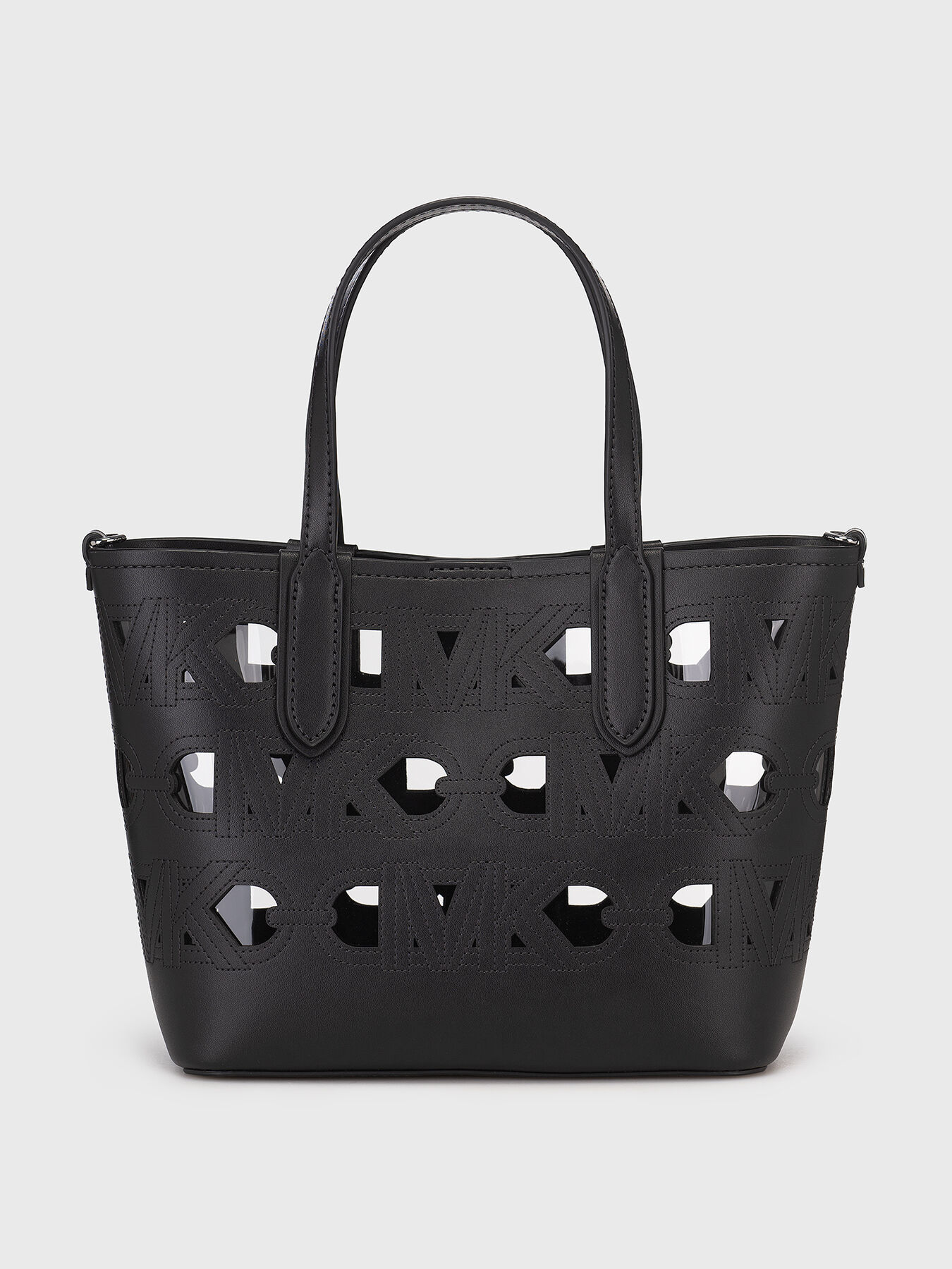 Perforated logo detail handbag in black brand MICHAEL KORS Globalbrandsstore en