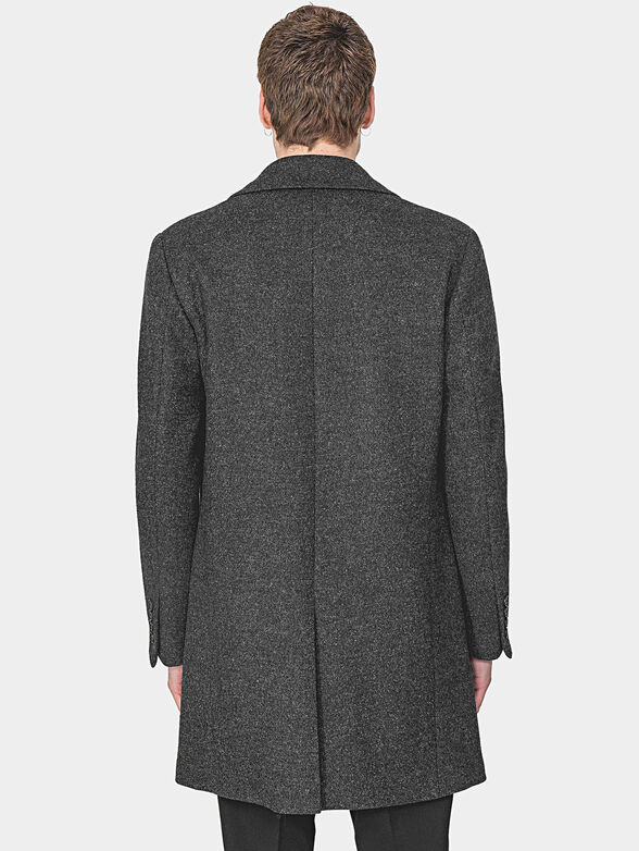 Wool blend coat in dark grey - 2
