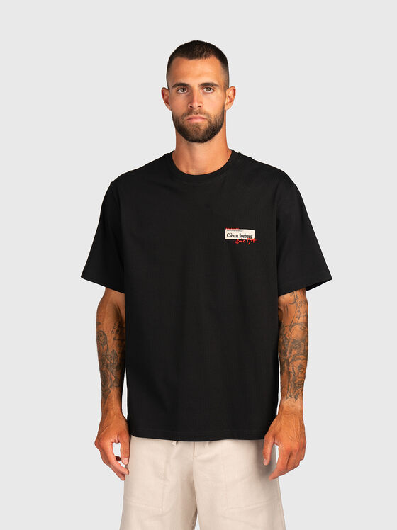 Oversized T-shirt with accent back - 1