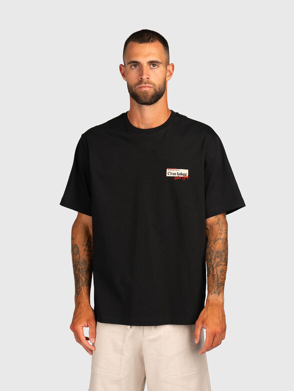 Oversized T-shirt with accent back - 1