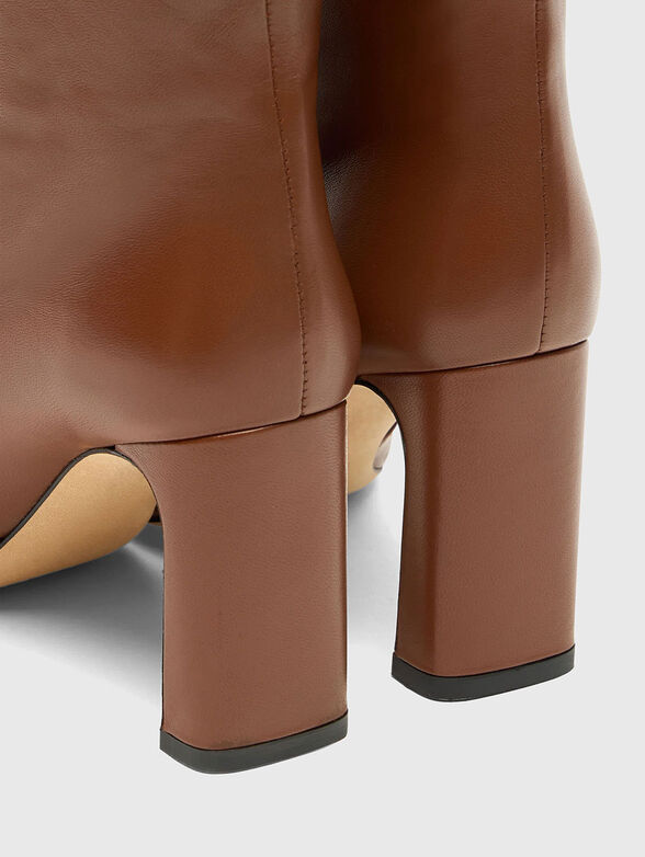 BABETTE TUBO 85 leather boots with heel - 3