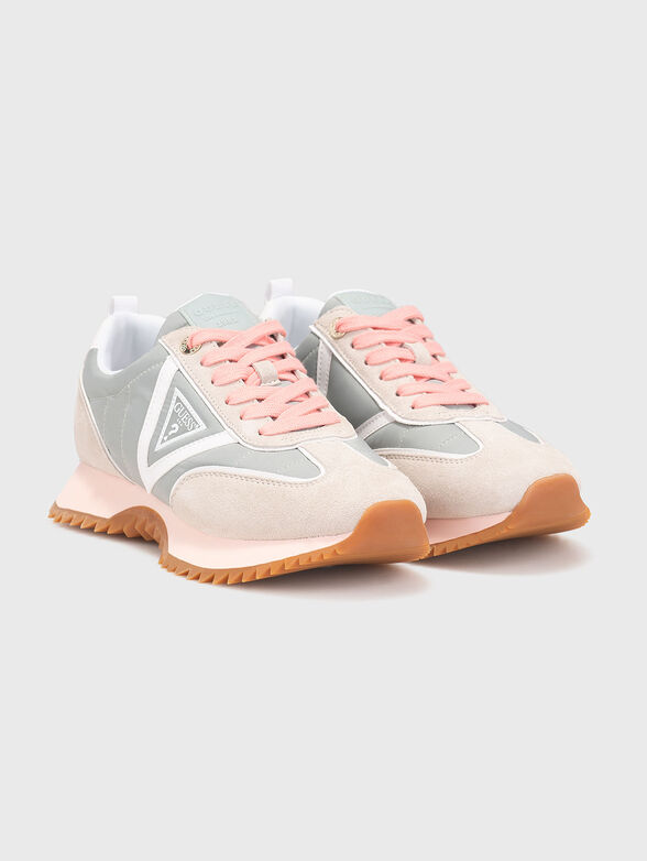 Black sports shoes with suede details - 2