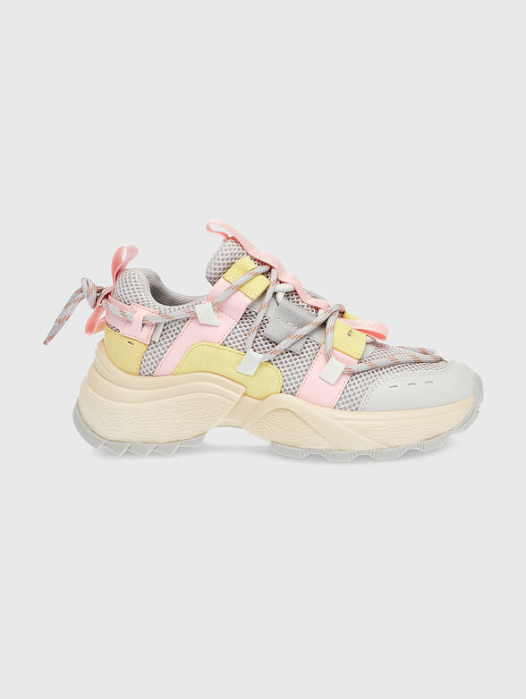 TAZMANIA white sneakers with brown details - 1
