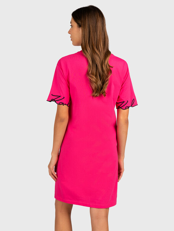 Black dress with accent sleeves - 2