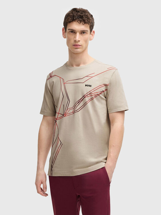 Cotton T-shirt with logo and print - 1