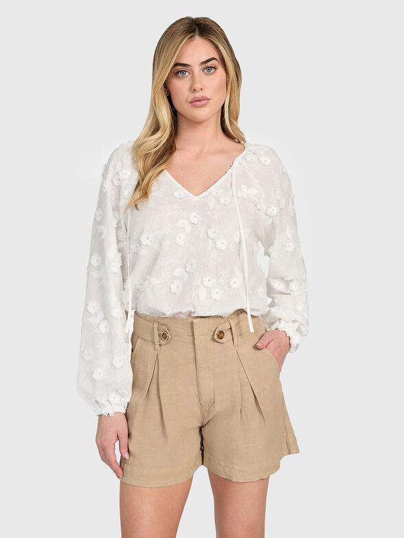 PELARI blouse with floral embroidery - 0
