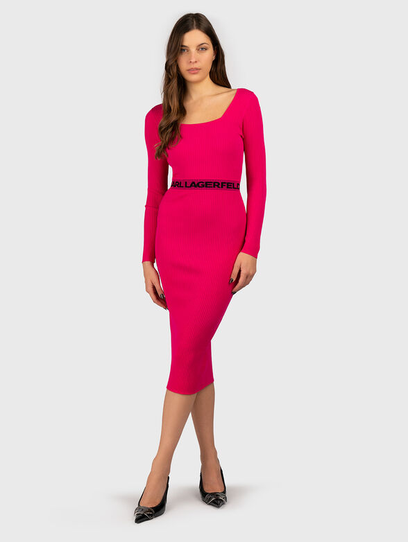 Knitted dress with logo detail - 1