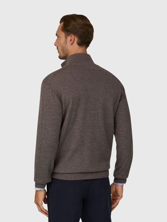 Merino wool sweater with zip - 3