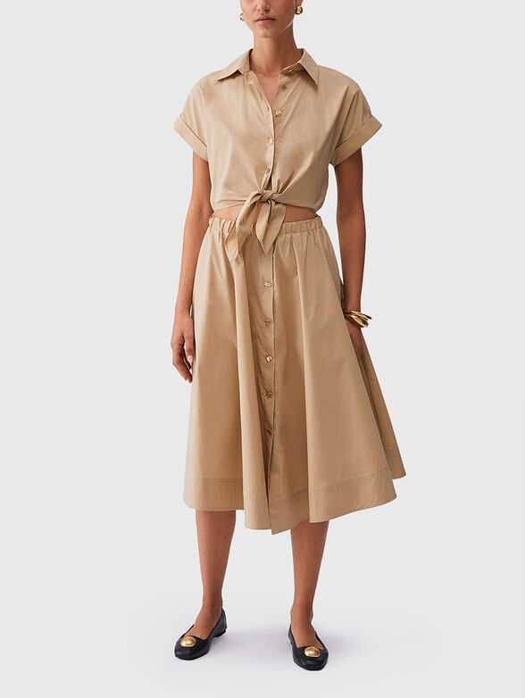 Midi shirt dress - 1