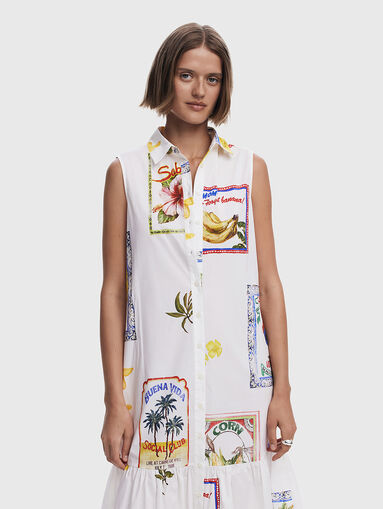 White dress with print - 3