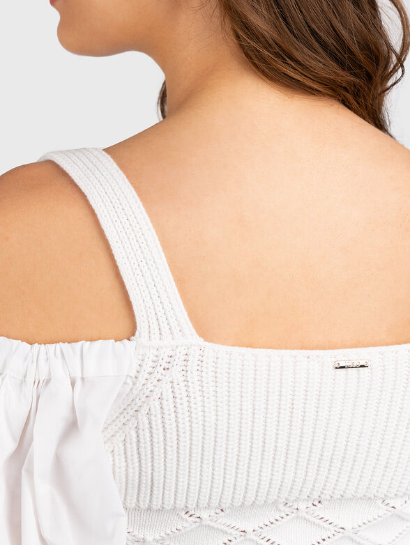 Crochet puff sleeve blouse  - 3