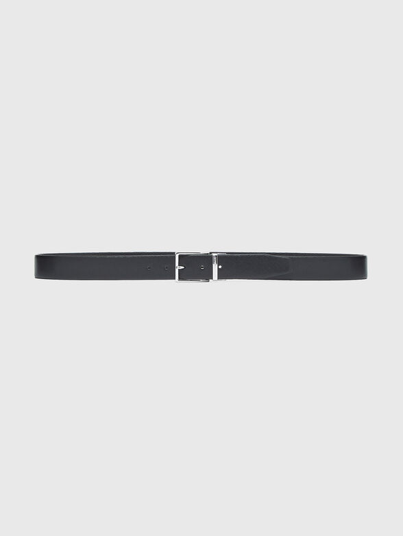 Genuine leather belt with logo - 2