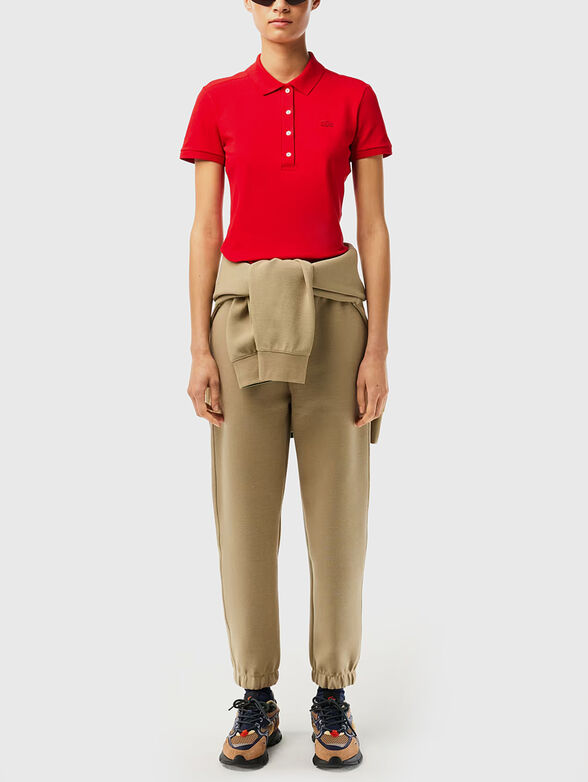 Burgundy cotton polo shirt - 2