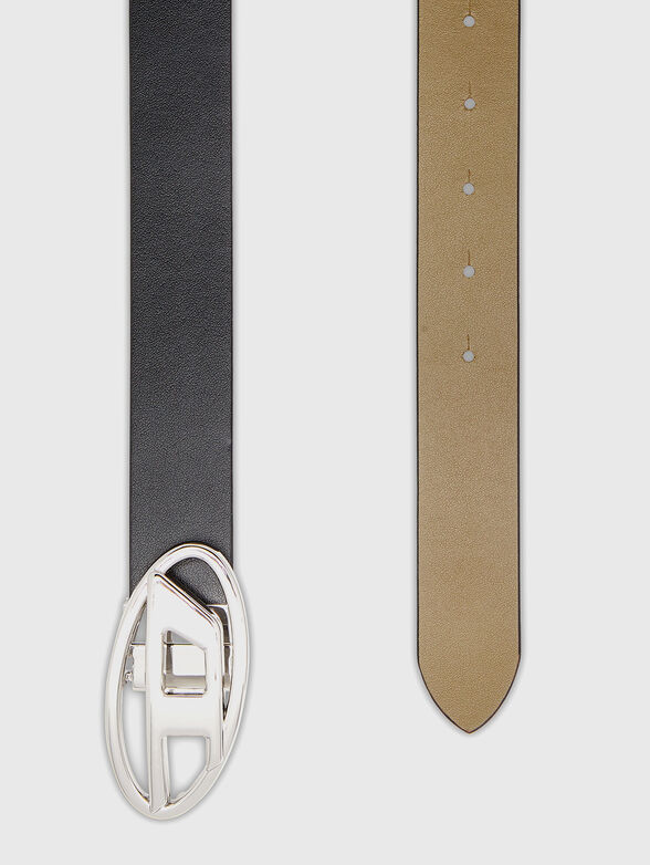 D LOGO B-1DR W REV II 30 leather belt - 2