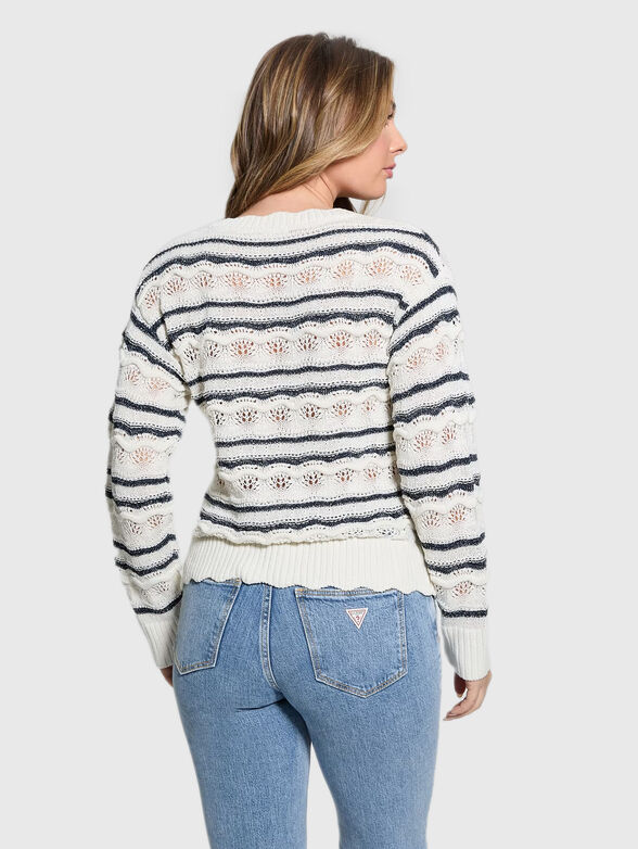 VALERIE striped sweater with openwork motifs - 3