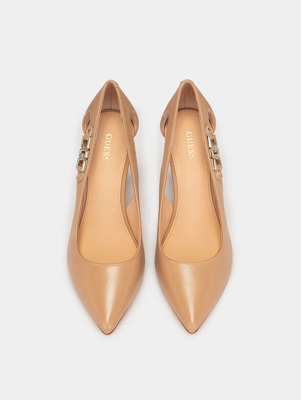GABBI leather shoes with metal accent - 6