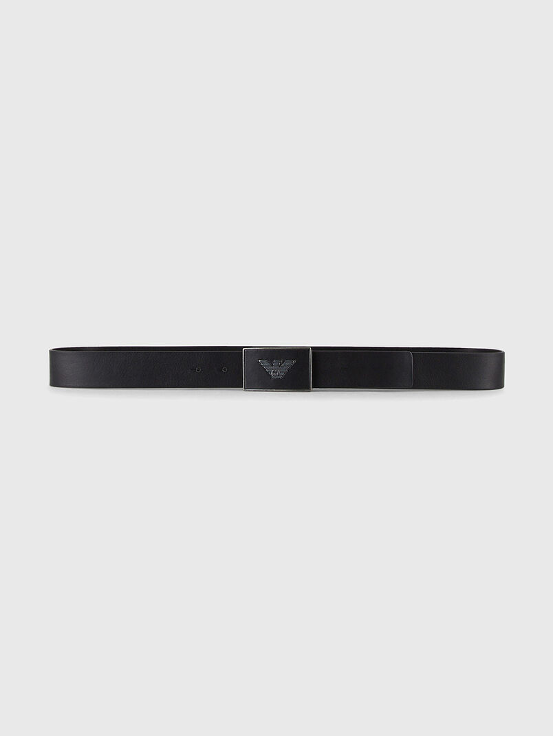 Black leather belt - 3