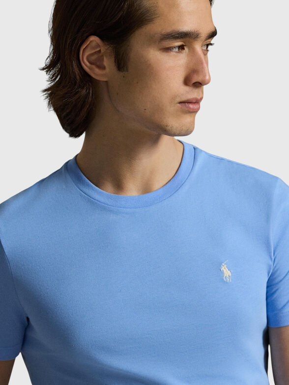 Cotton T-shirt with a round neckline - 4