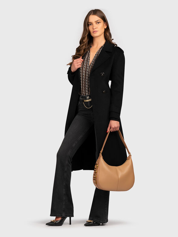 Silk shirt with monogram print  - 2