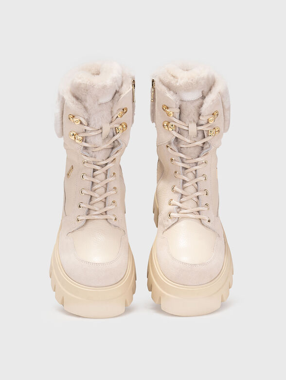 SAPPORO 3 boots in leather and wool - 6