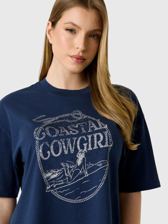 Cotton T-shirt with a print  - 4