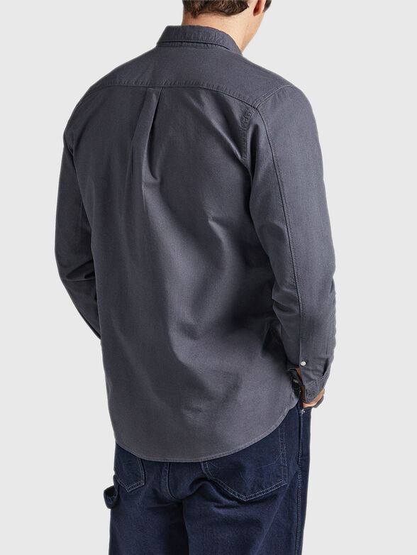 FABIO cotton shirt in grey - 3