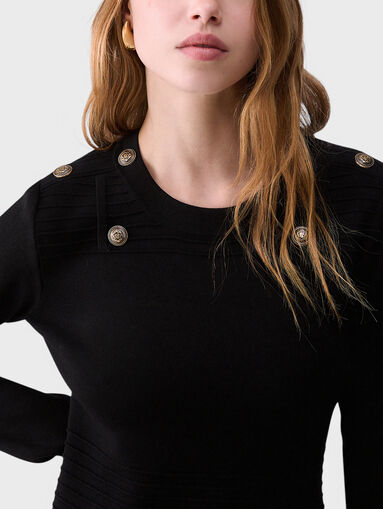 Long-sleeved knit dress - 4
