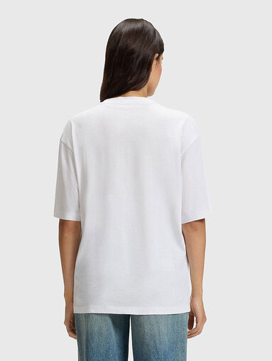 White unisex T-shirt with logo print - 5