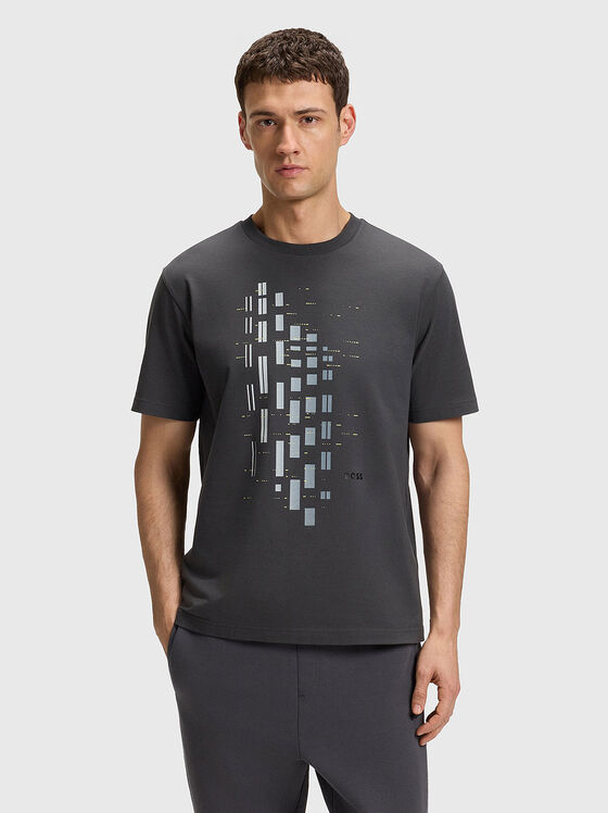 Cotton T-shirt with print - 1