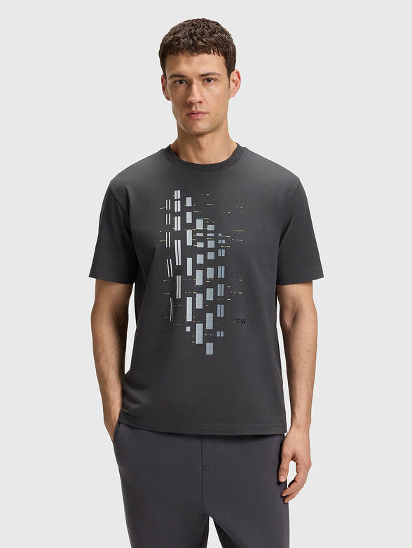 Cotton T-shirt with print - 1