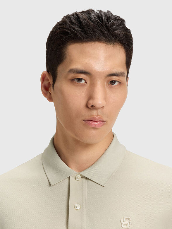Cotton polo shirt with buttons - 4