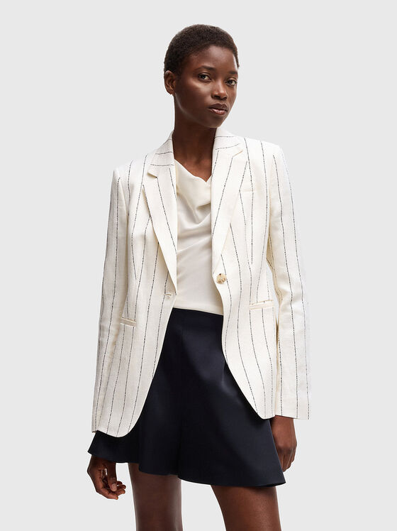 Linen slim blazer - 1