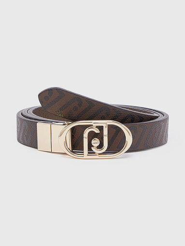 Brown eco leather belt - 3