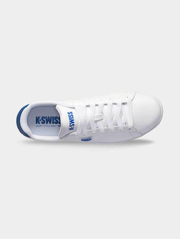 COURT SHIELD white sneakers with blue accent - 6